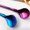 Aço inoxidável Beber longo palhas Colher punho longo colher de mistura Café Leite Chá Agitador Bar Spoons Barware RRA2762