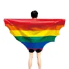 Rainbow Flag Shawl USA Flagge Cape America Rainbow Gay Pride Flags Festival Party Banner Dekorationen Lieferungen HHA707