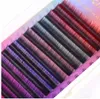 Rainbow Colorful Flash Eyelash Extension Nature Long Gradient False Individual Eye Lashes Makeup Artificial Fake False Eyelashes