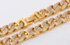 New Iced Out Zircon Necklace Chain hip hop bling chains jewelry Copper Material CZ Clasp Necklace