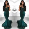 Mermaid Dark Green Dresses Sweetheart Beads Sequined Lace Applique Formal Prom Dress Evening Wear Abendkleider Robes De Bal