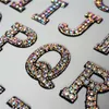 A-Z Strass Englisch Alphabet Buchstaben Perlen Applikation 3D Eisen auf Buchstaben Patch für Kleidung Abzeichen Paste für Kleidung Tasche Schuhe