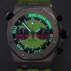 Men's Stainless Steel Quartz Watches Business Chronograph rubber Wristwatch for Man Luminous