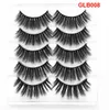 Handgjorda återanvändbara mink falska ögonfransar set 5 par falska ögonfransar Naturlig lång Tjock Eyelash Extension Eye Makeup Tillbehör DHL Gratis