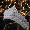 Splendidi diademi reali Quinceanera Corone Copricapo da sposa Gioielli per capelli da sposa Tocado Novia Accessori per capelli da sposa Corona di zirconi2883501