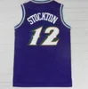 Män Retro Basketball Jersey 33 Bird Johnson Stockton Karl Malone Jason Williams Ewing Gary Payton Kemp Barkley Bogues Maillot de Basket