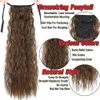 22 Zoll langer Afro-Locken-Pferdeschwanz mit Kordelzug, synthetisches Haarteil, Pferdeschwanz-Haarteil für Frauen, gefälschter Dutt, Clip-in-Haarverlängerung 822497020996