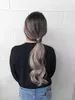 140G Grijze Menselijk Haar Poney Tail Can Gevlecht White Wome Ponytail Hairstyle Gray Pony Tail 10-20inch