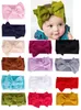 Wstążka świąteczna 14 kloc Fit All Baby Lar Bow Girls Pałąk 7 -calowy Big Bowknot Headwrap Dzieci Bow for Hair Bawełna szeroka głowa dla niemowląt Nowonarodzone opaski na głowę