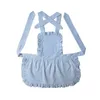 100% puro cotone bambini Bianco Stile Breve grembiule di stile giapponese bianco increspato bambino avental De Cozinha Divertido Pinafore Grembiule