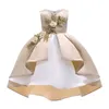 Nyårsafton klänning prinsessan blomma flicka klänning sommar bröllop födelsedagsfest klänningar för flickor barn jul flicka