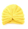 INS Matsity Baby Knitting Wool Hat Bealin Indian Solid Hats Winter Eans ciepłe ochronę Czapka Bonnetu Turban Nowonarodzone opaski na głowę Valies