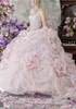 STELLA DE Libero Quinceanera Sukienki lekkie fioletowe kwiaty Koronkowa sukienka balowa impreza zużycie 2020 Crystal Ruffles Formal Party2483255
