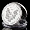 5pcs Président américain Donald Trump Liberty Craft en Dieu Nous avons confiance en argent plaqué 1Oz Pièce commémorative de nouveauté