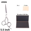 Hair Scissors 55quot 6quot JP 440C Hair Cutting Scissors Straight Shears Professional Hairdressing Scissors Barber Shop Light9777199