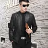 Men Genuine Leather Jacket Short Real Sheepskin Coat Casual Mens Leather Jackets Spring New Chaqueta Cuero Hombre W17816 Pph4111