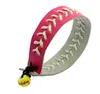 Pulseira de beisebol de softbol de corda vermelha de corda vermelha de couro esportivo da moda