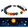 Galaxy acht planeten kralen armband mannen natuursteen universe solar yoga chakra armband voor mannen sieraden groothandel 2020-z