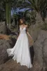 Asaf Dadush Bohemian Wedding Dresses With Wrap Long Sleeve Spaghetti Neck Bridal Gowns For Beach Gardens Cheap A Line Wedding Gowns