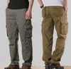 Spring Autumn Mens Spodnie Cargo Casual Multi Pockets Spodnie Wojskowe Taktyczne spodnie męskie odstępy odstępy długie spodnie duże rozmiary 42 44 Dna wysokiej jakości dna