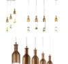 Nordic plant glass chandelier three creative personality led light simple modern restaurant bar light Postage free