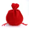 Kleine snoepzakken Effen kleur kalebasvormige sieraden pouch fluwelen cadeau wrap bundle zak voor kerst bruiloft feestvoeding 0 45000 E1