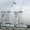 Berrak yeşil mavi cam kasırga bongs taban siklon sikolator nargile bong su boruları petrol dab teçhizatları 18mm erkek kase kuvars banger