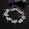 Högkvalitativ 925 Sterling Silver Insets Dragonfly Set Smycken Satser DFMSS328 Fabriks direktförsäljning 925 Silver Halsband Armband Örhängen