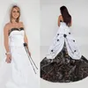 Sweetheart Camo Wedding Gowns Handmade Flowers Satin Zip robe de mariee Long Bridal Gowns Custom Made