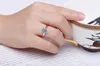 Size 4-10 New Arrival Luxury Jewelry Round Cut 925 Sterling Silver 5A CZ stones Party Wedding Band Finger Rings For Women Gift