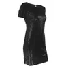 Sequins Guldklänning 2020 Sommar Kvinnor Sexig Kort T Shirt Dress Evening Party Elegant Club Dresses Charming