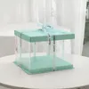 6inch 8inch 10inch Transparent Cake Box Plastic Cake Packaging Box Organizer Boxes and Packaging Boxes Diy Wedding Gift20l