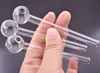 Hot 10cm Glass Oil Burner Pipe Clear BurnerTube Glass Pipe Oil Nail Grueso Tubo de vidrio transparente