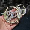 Hoop huggie 3.5inch celebridade basquete esposas grandes brincos de néon cor personalidade personalidade personalidade