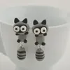 Groothandel-mix stijl handgemaakte polymeer klei dier oorbellen leuke cartoon kat konijn rode vos mooie panda eekhoorn tijger stud sieraden