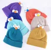 Niños para niños Beanie gorro de invierno niña de clima frío caricatura de dibujos sombreros de punto de tejido de punto de punto 6m-5y Colroful Año Nuevo Prsents de Navidad