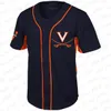 New Wears Custom NCAA Virginia Cavaliers Baseball Jersey Mens Womens Youth Black White Gold Stitched Name and Nmber Mix