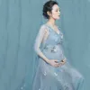 Maternity dress Maternity Pography Props Maternity Flower Lace Dress shoulderless Voile Summer Pregnant Dress Perspective Elega1869094