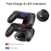 Controller Charger PS4 LED Dual Dock Mounts USB -oplaadstandaards voor PlayStation 4 PS4 Slim Pro Gaming Wireless Controller Game5398136