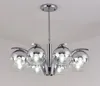 Lampe en verre lustre Design moderne lustre salon cuisine Foyer décor maison luminaire Chrome métal lumière E27 110-220V MYY