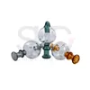 New style Smoke glass bubble carb cap with pearl banger for 10mm 14mm 18mm male female quartz banger dab rig bongs