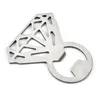 De Diamond Ring Shape flesopener Diamond roestvrijstalen bierflesopener Hollow Out Ring Opener Creative Kitchen Tools5726799