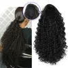 12 inches Synthetic clip In Warp Ponytail Hair Extension Short Afro Kinky Drawstring Ponytail African American Bun