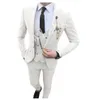 Gut aussehend One Button Groomsmen Spitze Revers Bräutigam Smoking Männer Anzüge Hochzeit / Prom / Abendessen Bester Mann Blazer (Jacket + Pants + Tie + Vest) W163