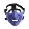 Scary Smiling Ghost Half Face Mask Shape Adjustable Tactical Headwear Protection Halloween Costumes Accessories Cycling Face Mas5478497