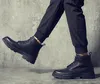 أعلى جديد مارتن أحذية رجالية أوقات الفراغ أحذية عالية الجودة أسود جلد عالية أعلى المطاط المضادة للانزلاق مارتن الأحذية
