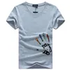 T-shirt Hommes Mode Été À Manches Courtes Col Rond T-shirt Plus Imprimé Décontracté Coton T-shirt avec 6 Couleurs Taille S-5XL respirant
