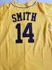 Will Smith # 14 Academia Bel-Air College Camisolas De Beisebol Homens Costurados O Novo Príncipe De Bel-Air Filme Camisas Camisas Amarelo