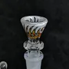 Nova 14 milímetros Masculino Bacia de vidro com bolha colorida fumadores Bacia de vidro Para vidro de água Bongs Dab Rigs Tobacco Bowls XL-SA06