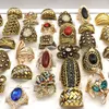 50pcs złoty kolor barokowy styl vintage krążki rhinestone mieszane wzory dla kobiet